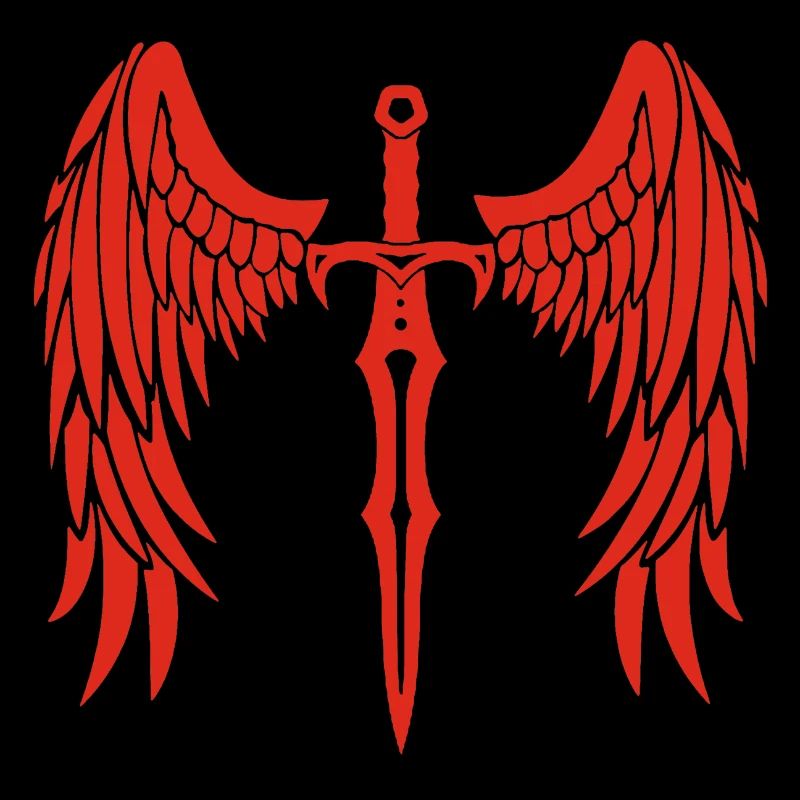 épée ailée rouge