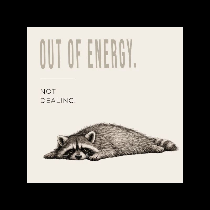 Need Coffee Lazy Raccoon Meme