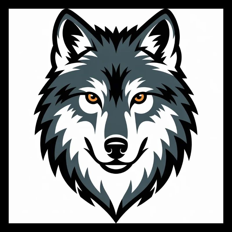 Emblème graphique du loup