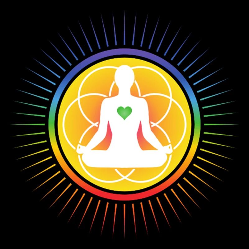 Aura Chakrasymbol mit allen 7 Chakrafarben