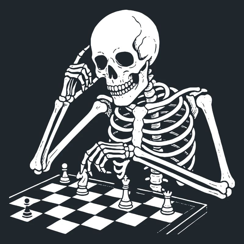 Skeleton joue aux échecs