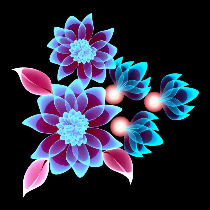 Hypnotic flowers - Fleurs néons