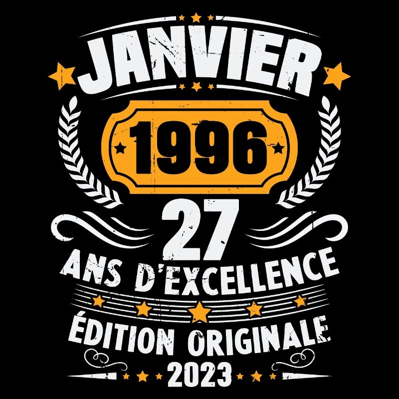 Cadeau D'anniversaire 27 Ans Janvier 1996 Vintage