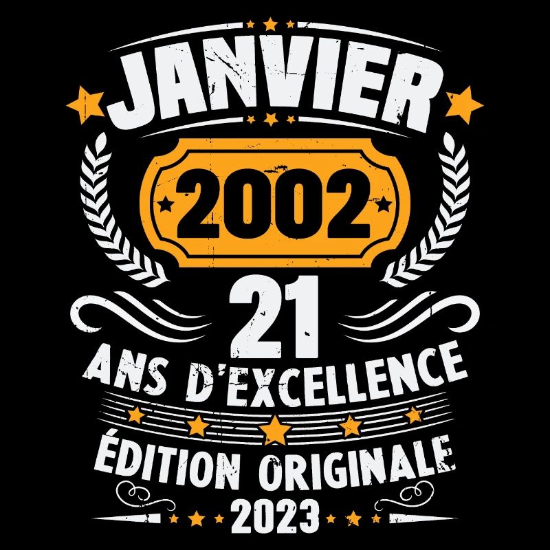 Cadeau D'anniversaire 21 Ans Janvier 2002 Vintage