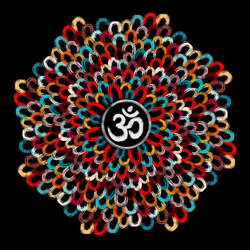 Yogi, Prana Mandala Om - Colorful Feathers