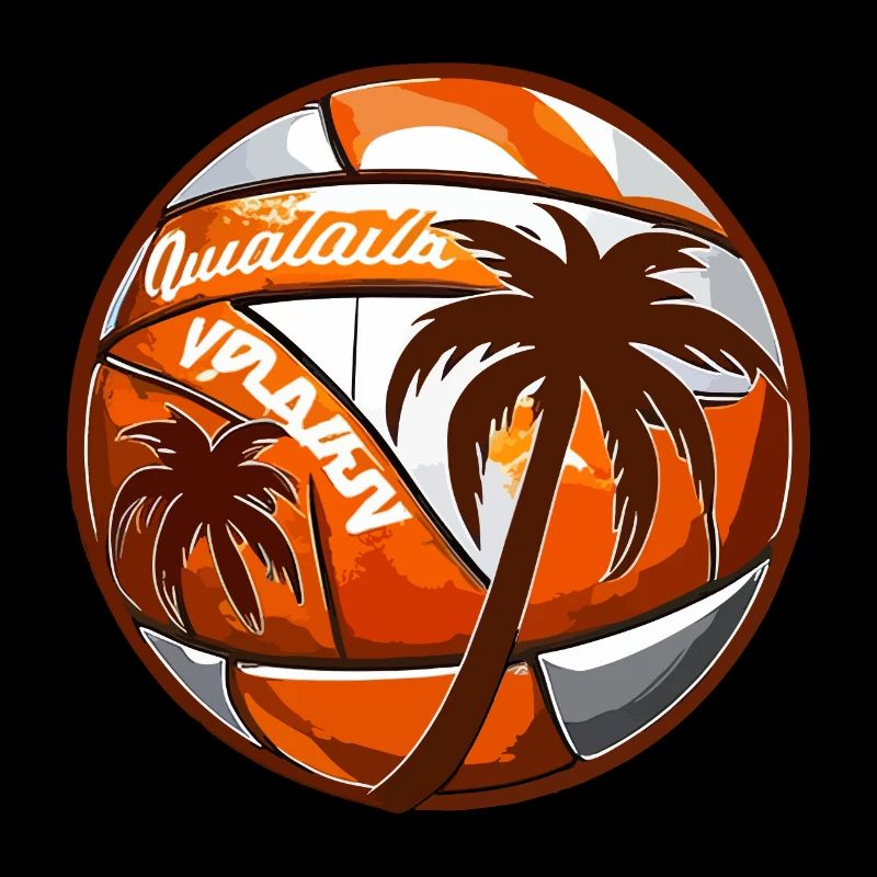 Volley-ball de plage avec palmiers