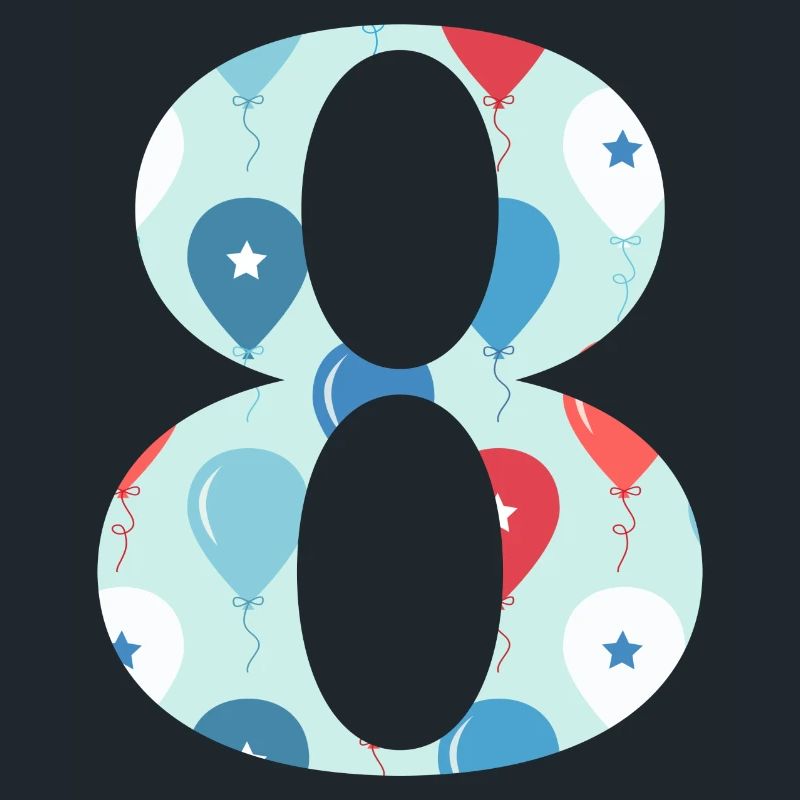 8th anniversary balloon