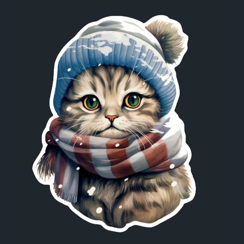 Chat en hiver