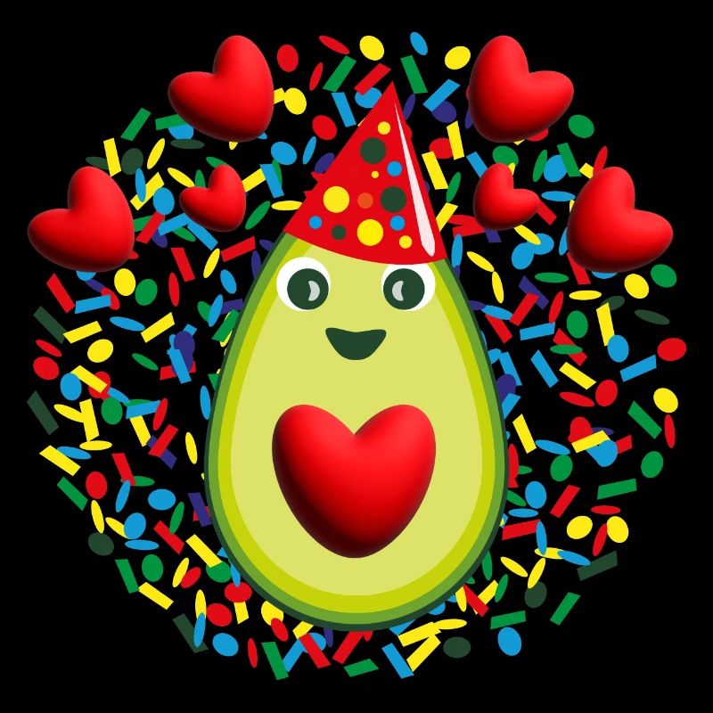 Avocado Liebe mit viel Herz.