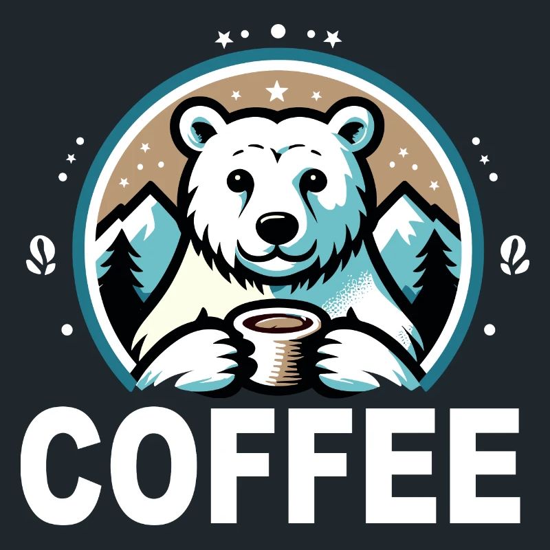 Polar Bear, Coffee, Coffee Drinker, Office, Cafe Owner, Cafe