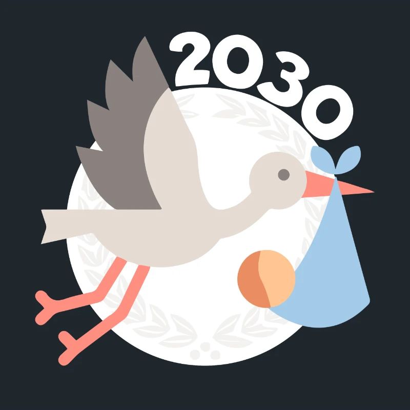 Cigogne avec bébé 2030