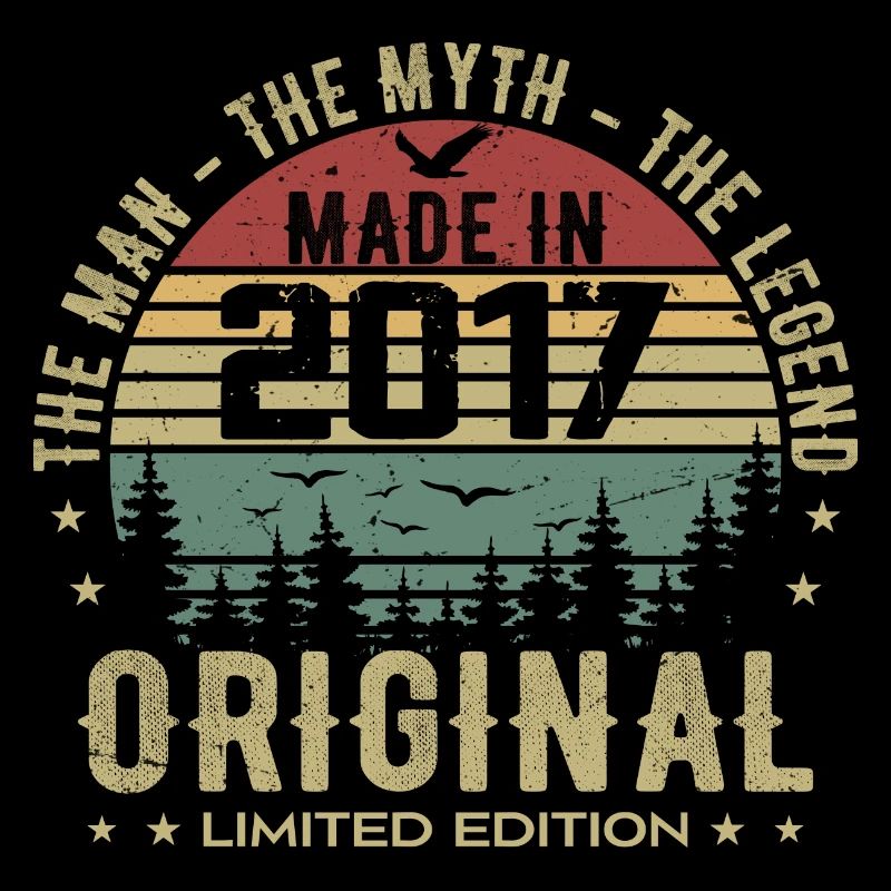 Original 2017 Retro 2017 Geburtstagsgeschenk 2017