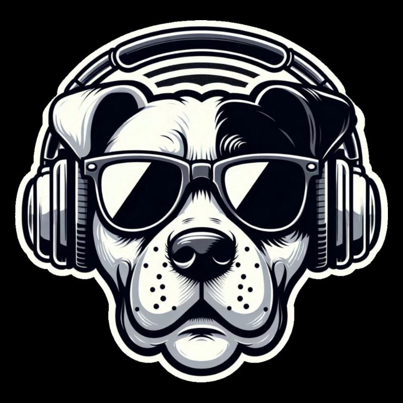 Hund Kopfhörer Brille cool