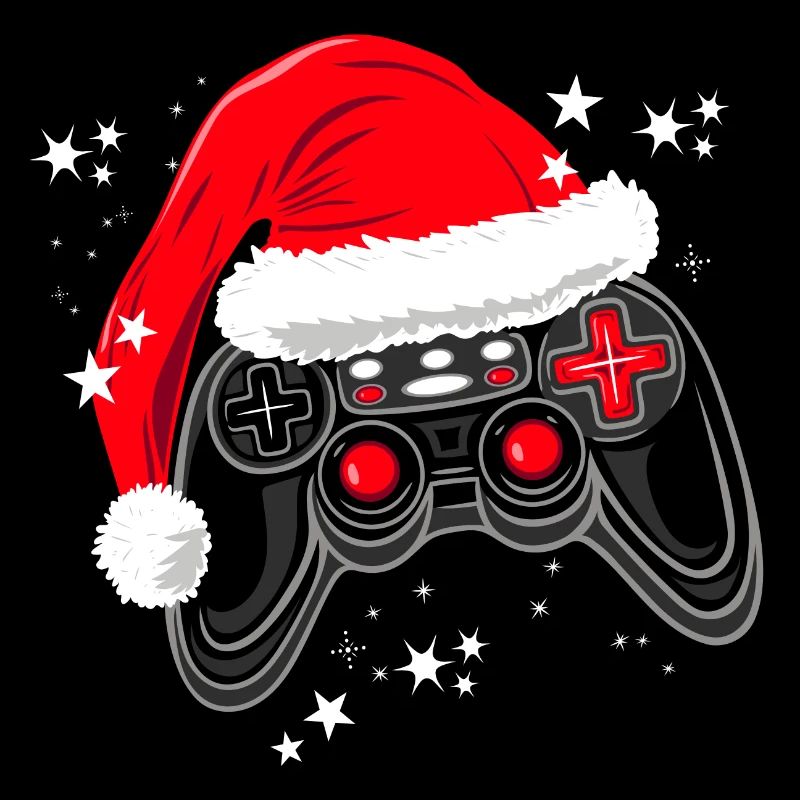 Manette de jeu avec chapeau de Père Noël