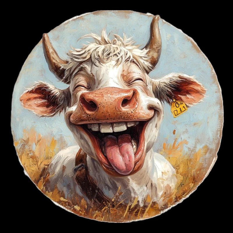 Laughing cow in beautiful colors