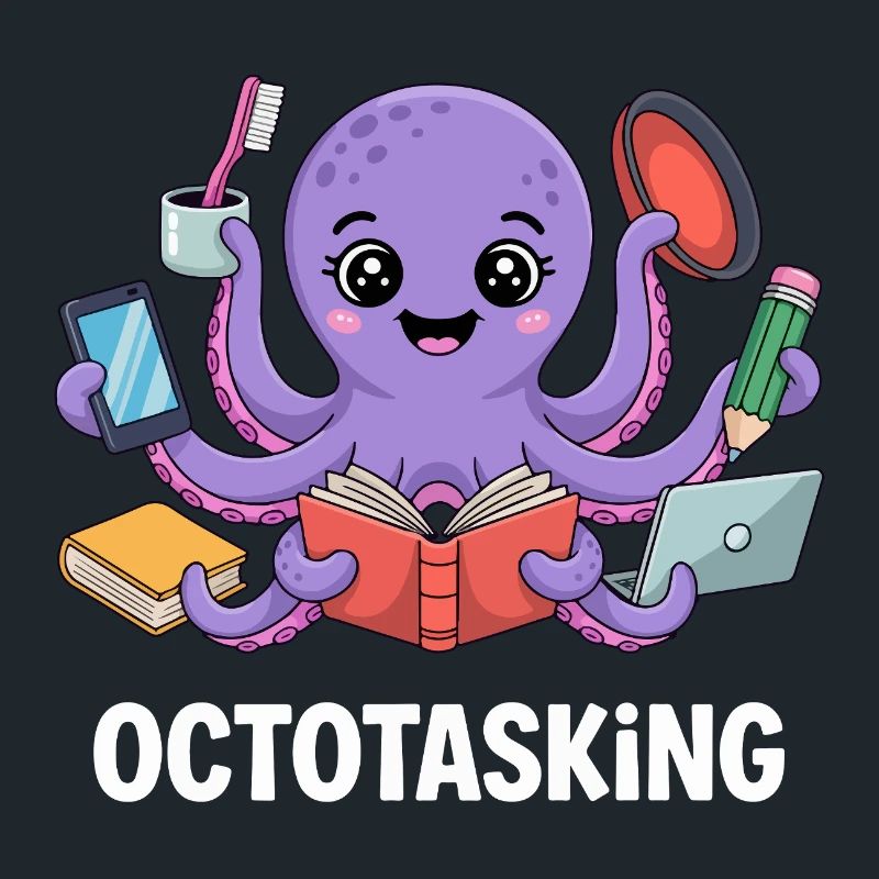 Octotasking octopus en mode multitâche
