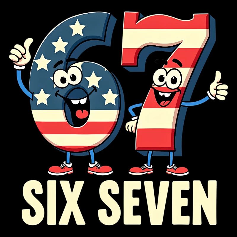 US Flag 67 Memes Six Seven
