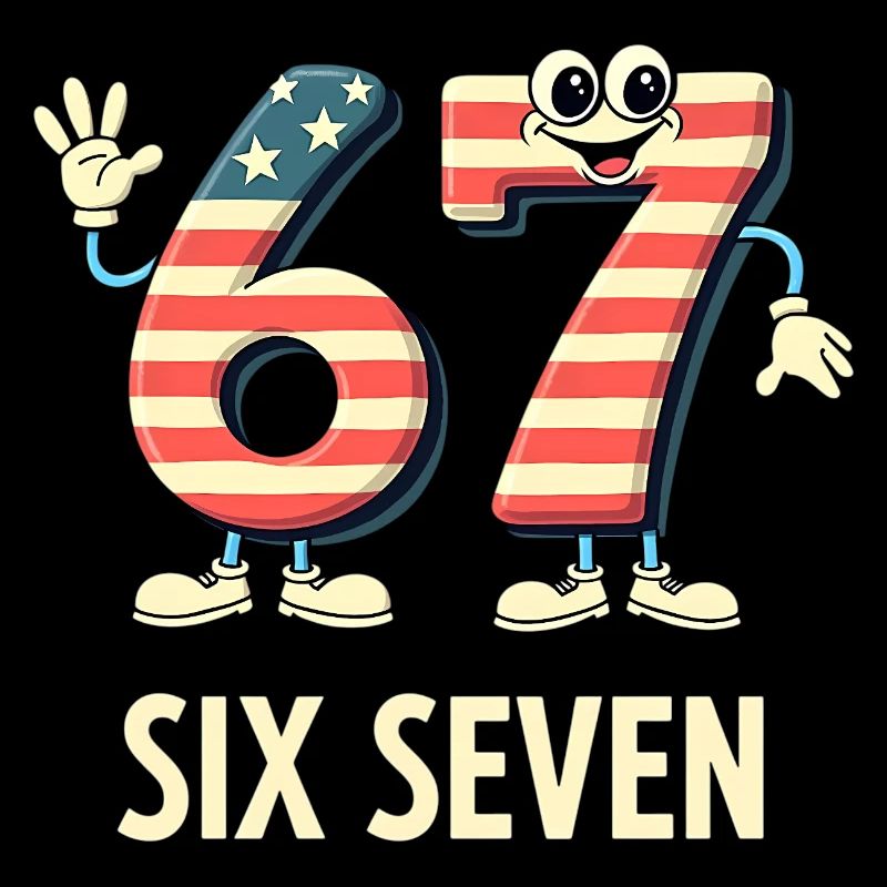 US Flag 67 Memes Six Seven