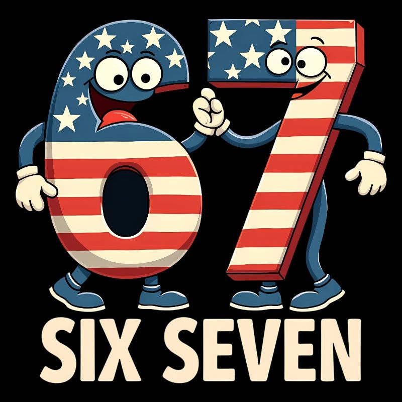 US Flag 67 Memes Six Seven
