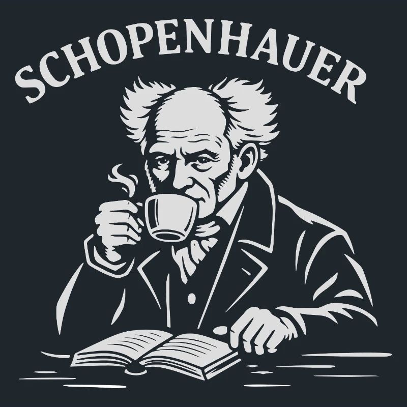 Arthur Schopenhauer drinking Coffee 