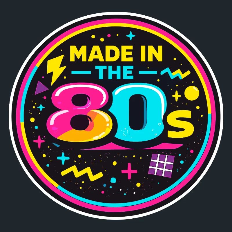 80er Neon Nostalgie Sticker