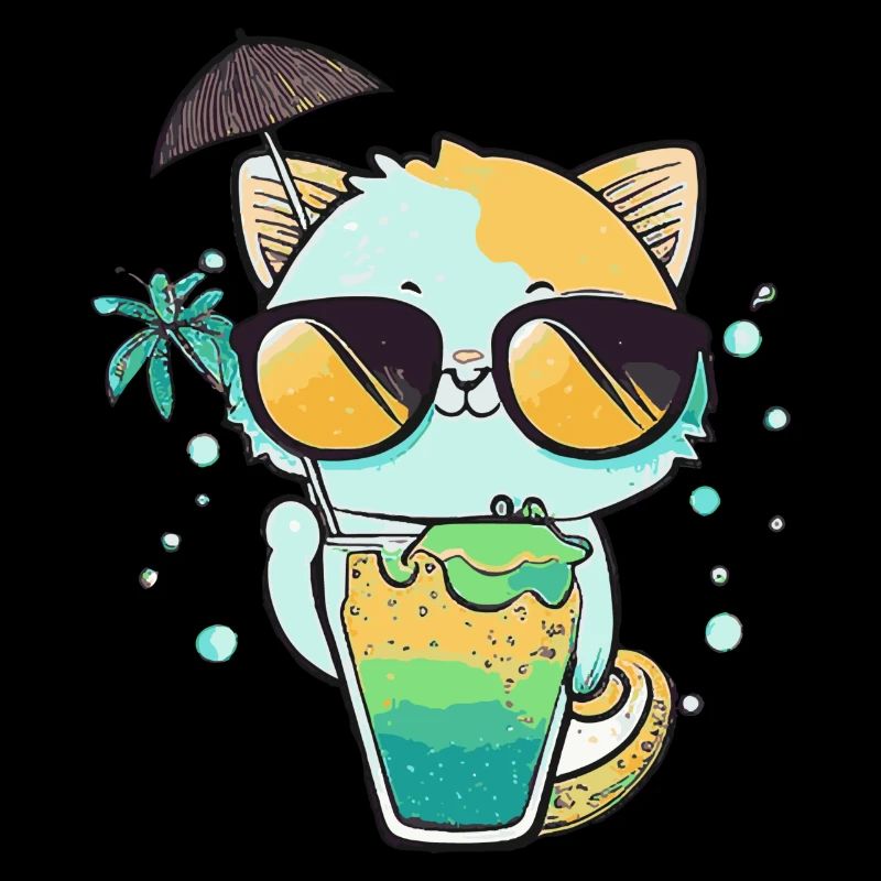 Eine Katze mit Sonnenbrille