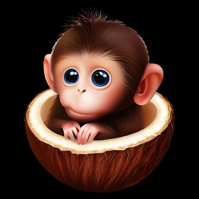 Singe dans une noix de