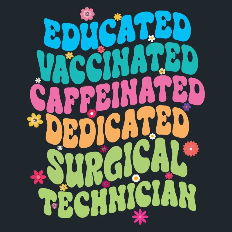 Educated Vaccinated Caffeinated Dedicated Surgical