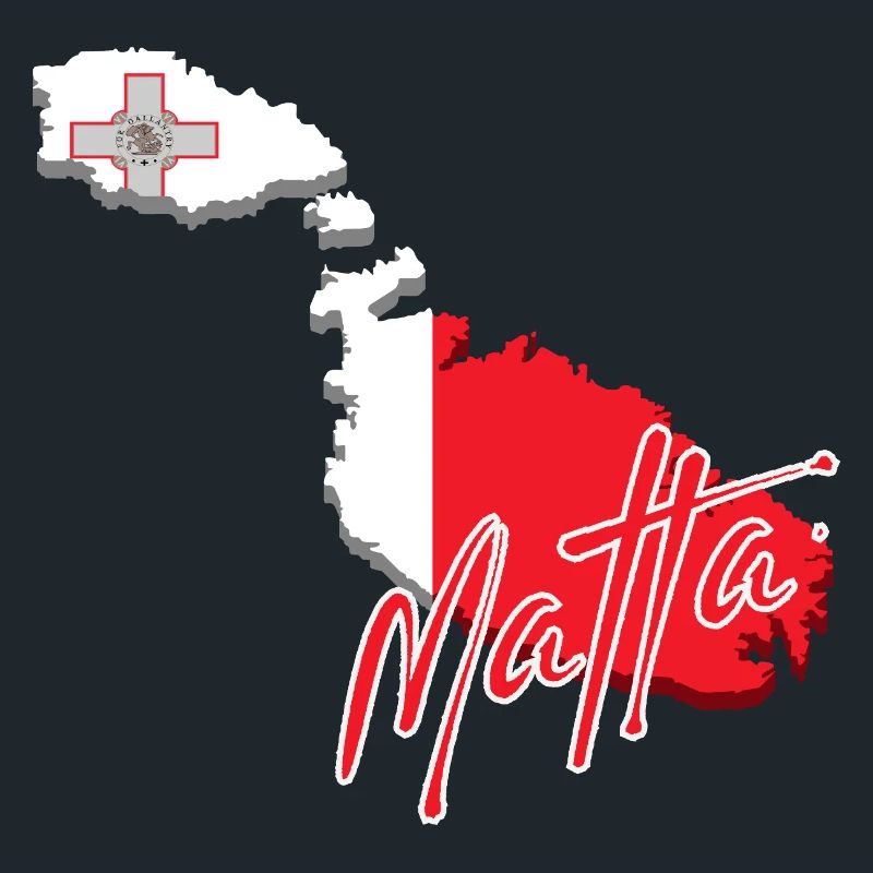 Drapeau de Malte, carte de Malte