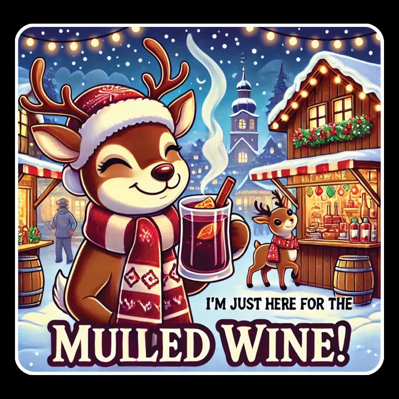 Reindeer with mulled wine - Christmas enjoyment