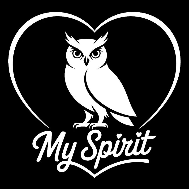Herzbild Eule mit My Spirit