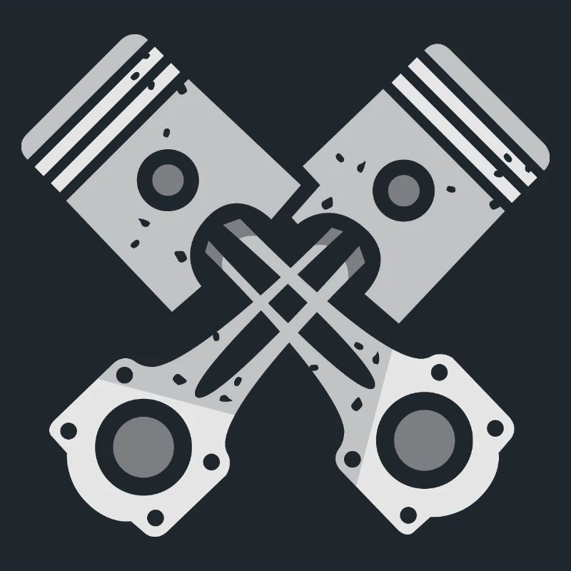 Crossed Piston Gray Mechanic Design
