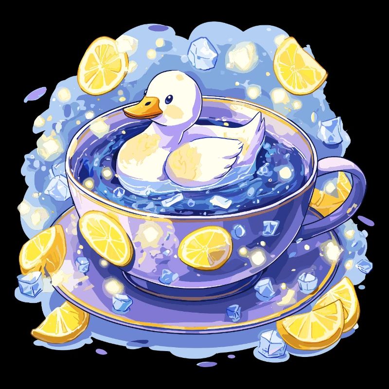 Lemon duck in a tea mug