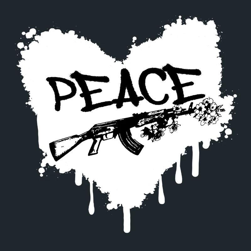 Peace Gun Blossoms Graffiti