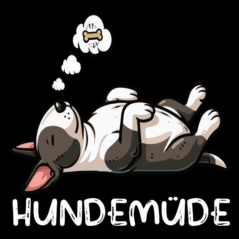 Hundemüde Miniatur Bullterrier Bully Bullterrier