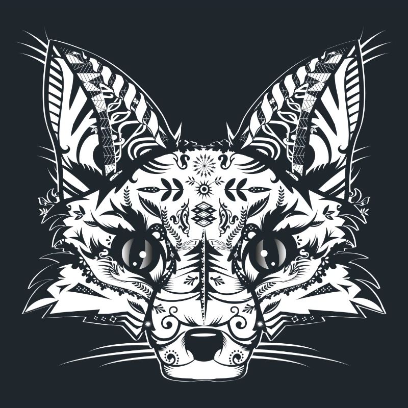 A fox head -White