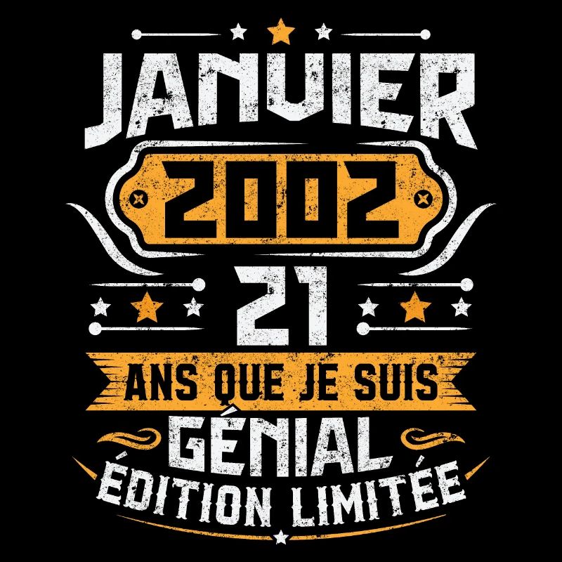 Rétro Cadeau D'anniversaire 21 Ans Janvier 2002