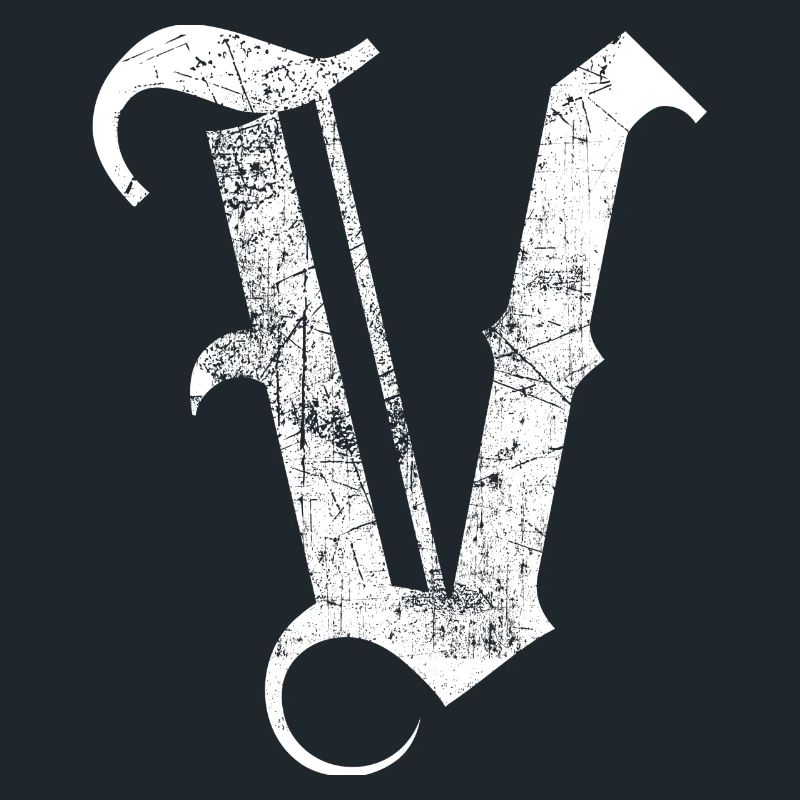 Tshirt alphabet initial V