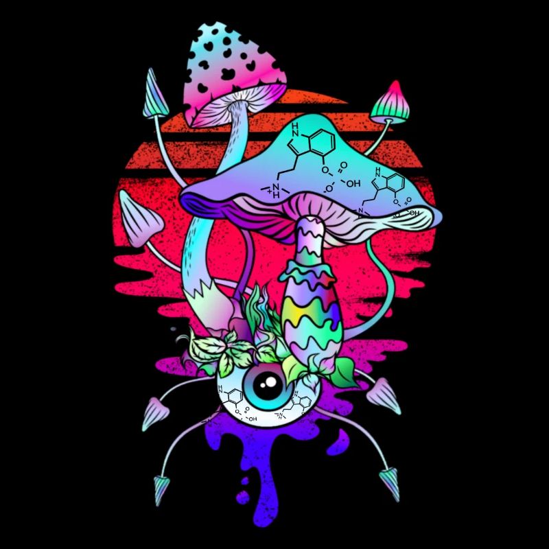 Champignons Magiques Psychédéliques Vaporwave