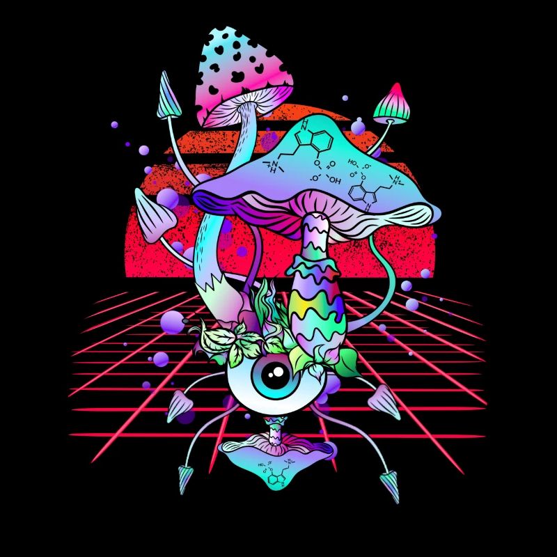 Vaporwave Magic Mushrooms Champignons Psychédéliques