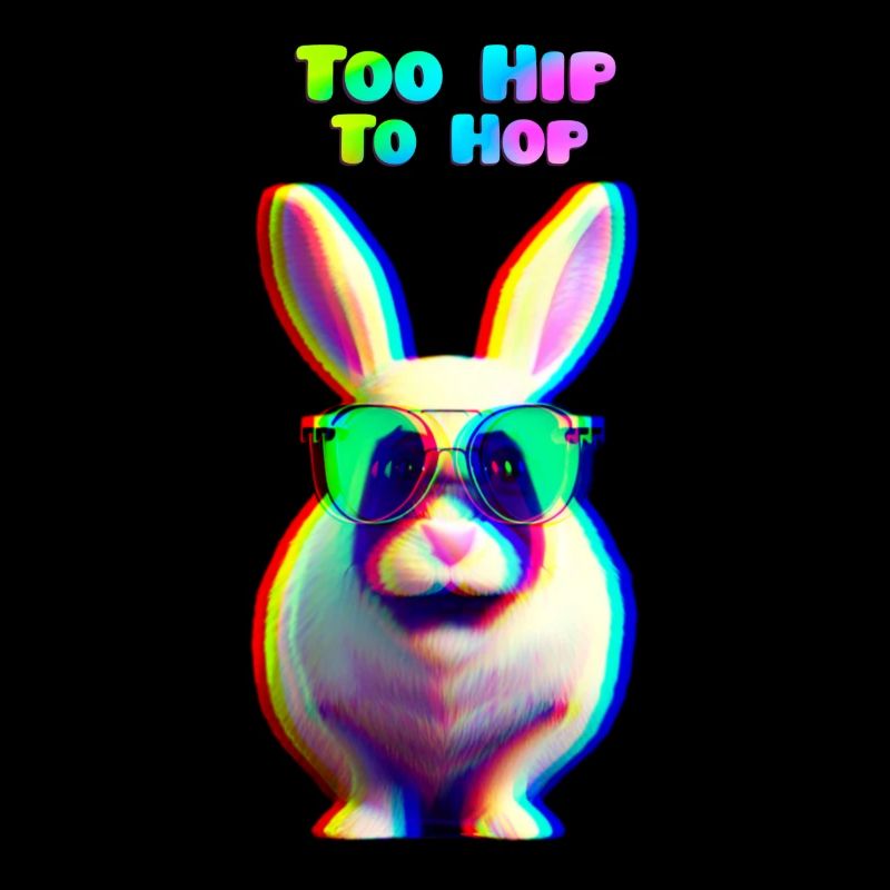 Lapin de Pâques cool avec des lunettes de soleil