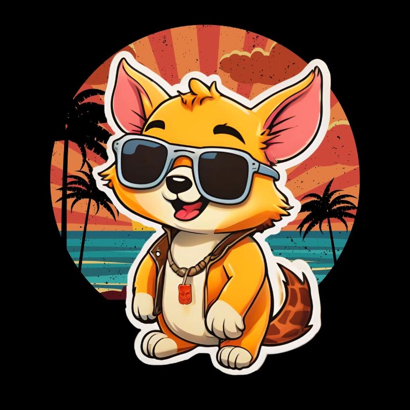 Renard surfeur