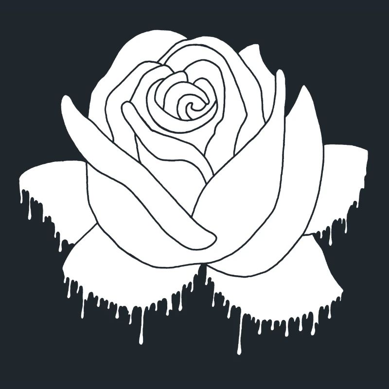 Graffiti d'une rose blanche