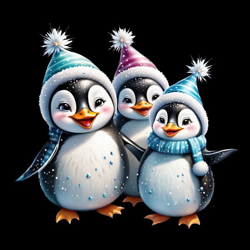 Trois adorables pingouins