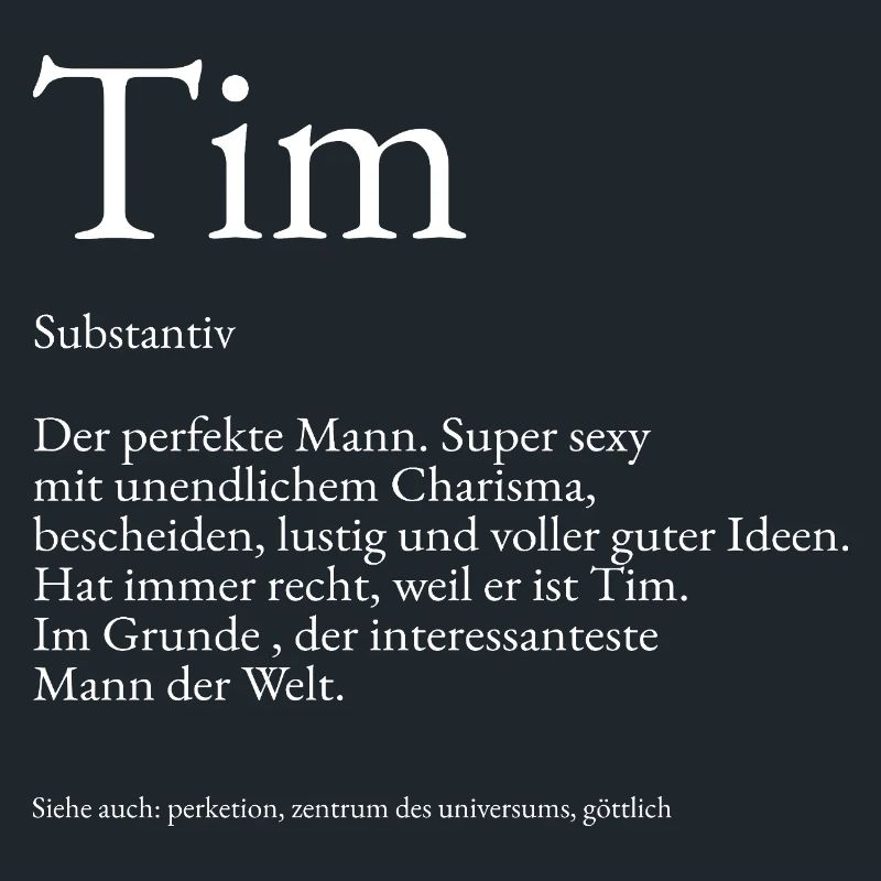 Explication du dictionnaire Tim Prénom Tim
