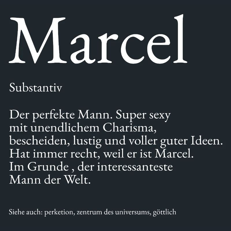 Marcel Dictionary explanation First name Marcel