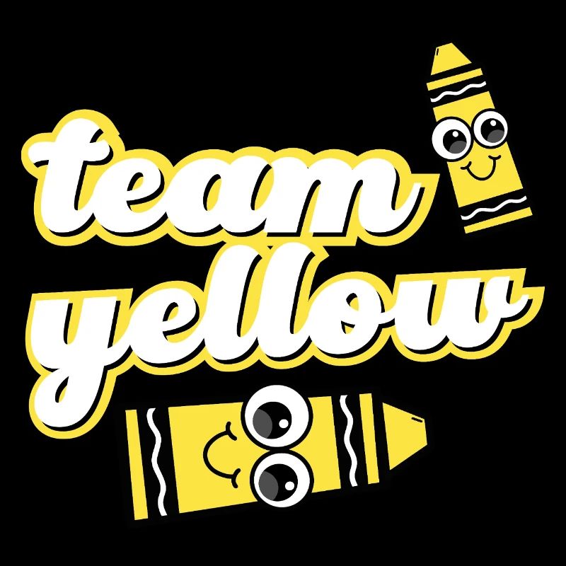 Team Yellow Crayons with Face