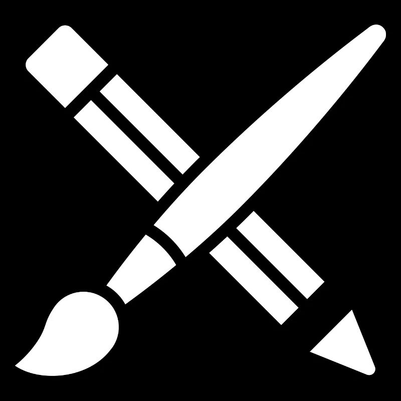 Pinsel, Bleistift, Basteln, Kunst Symbol