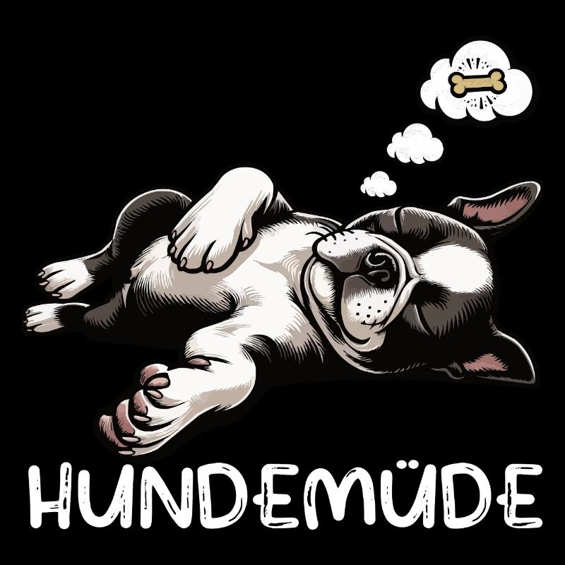 Hundemüde Boston Terrier Boston terrier besitzer 