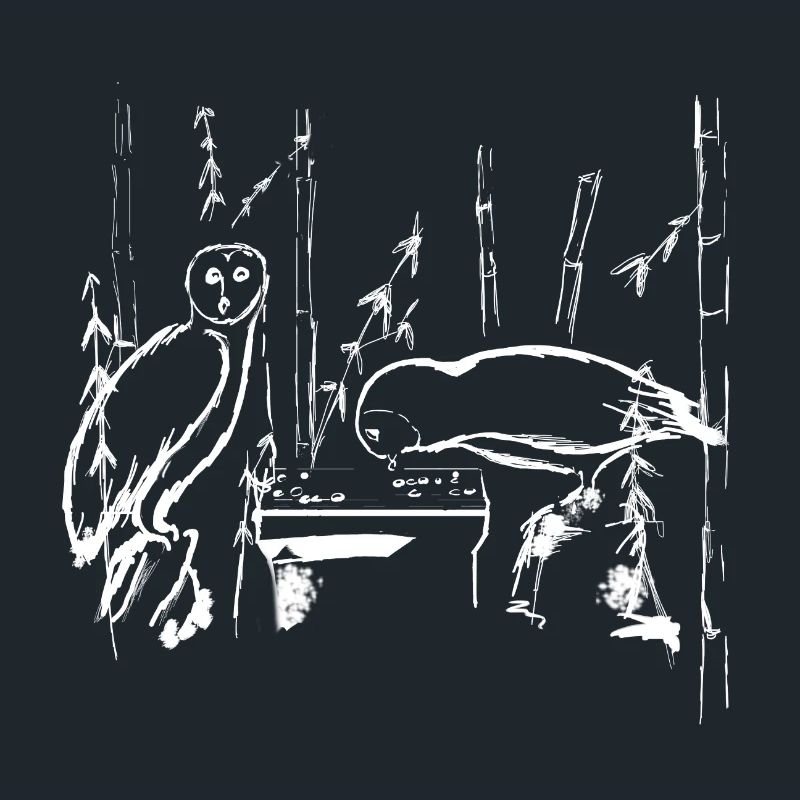 Hibou go player blanc